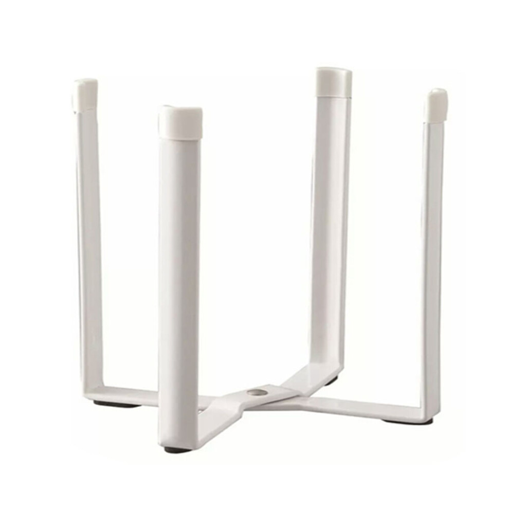 White Multipurpose Rack, Drain Rack, Trash Can, Steel/Silicone Resin, Minimalist Design