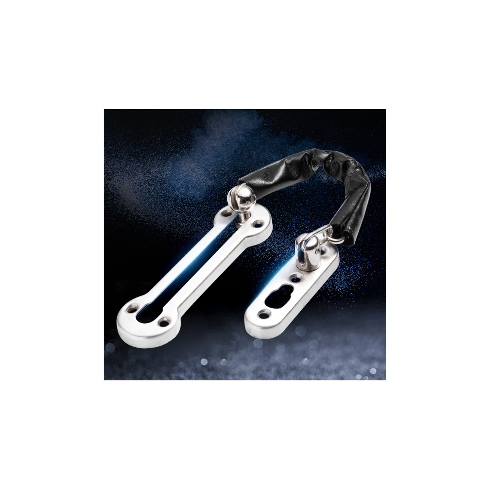 Silver Front Door Chain Safety Lock Door Chain Security Door Chain Restrictor Chain Door Restrictors - Polished Chrome