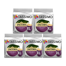 Tassimo Jacobs Caffe Crema Intenso XL Coffee Pods x16 (Pack of 5, Total 80 Pods)