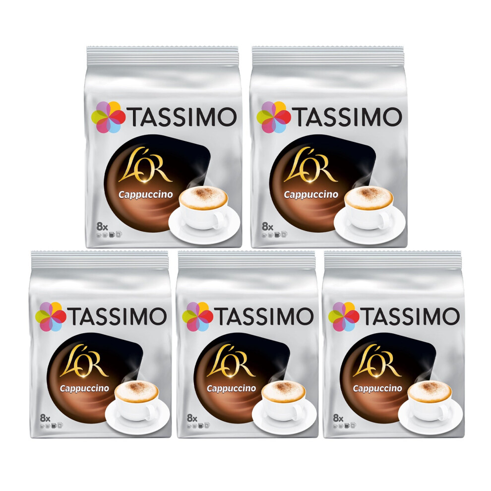 Tassimo L'or Cappuccino Coffee Pods X8 (Pack Of 5, Total 40 Pods)