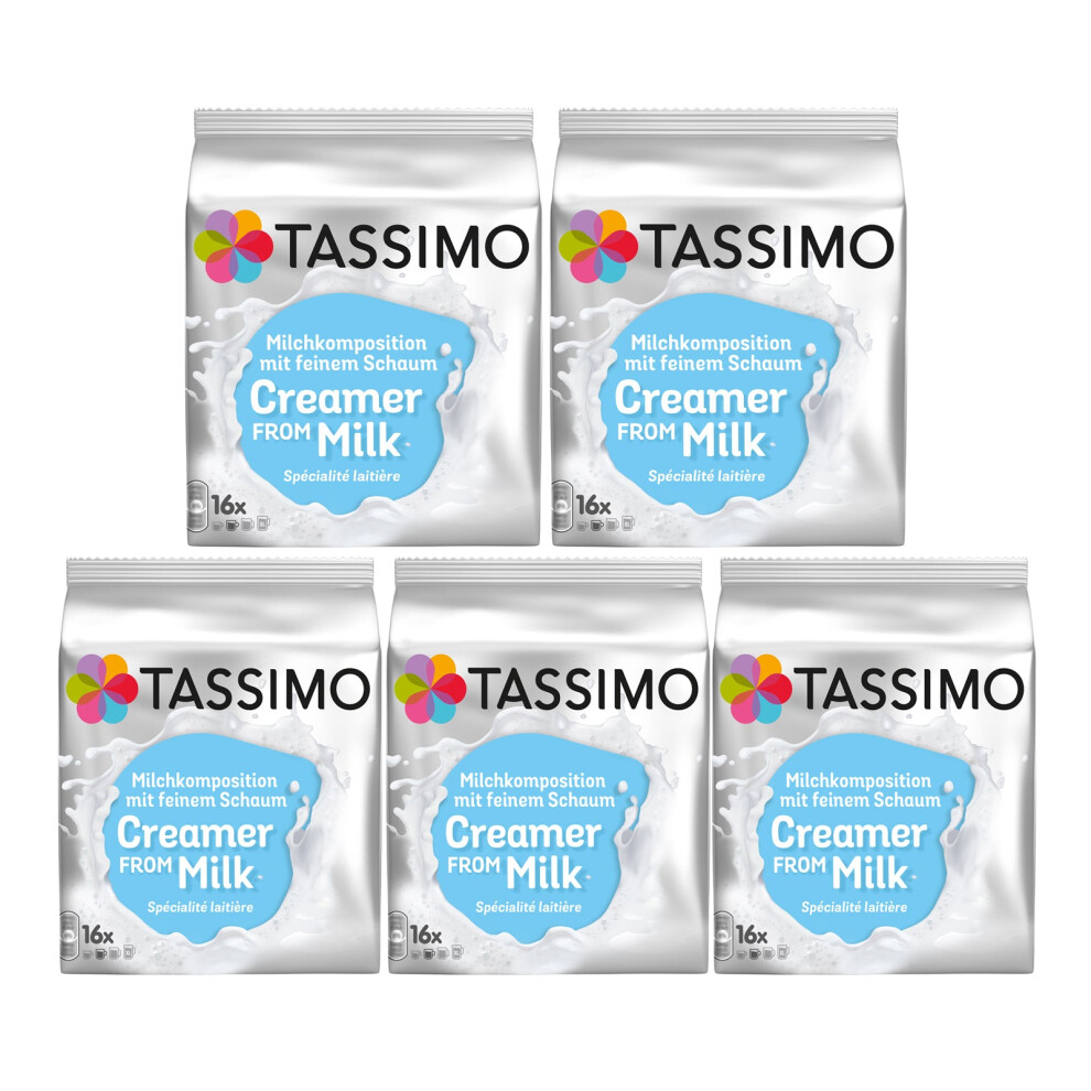 Tassimo Milk Creamer Coffee Pods X16 (Pack Of 5, Total 80 Pods)