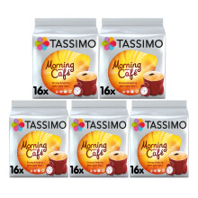 Tassimo Morning Cafe Coffee Pods x16 (Pack of 5, Total 80 Pods)