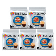 Tassimo Marcilla Decaf Coffee Pods x16 (Pack of 5, Total 80 Pods)