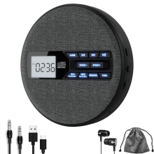 CD Player Portable, Rechargeable CD Player with Dual Speakers