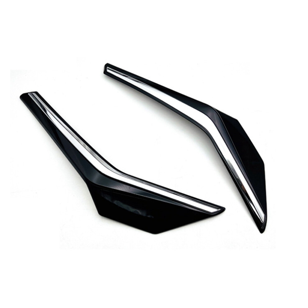 Car Glossy Upper Front Center Grille Grill Moulding Strips Black 4854155080426