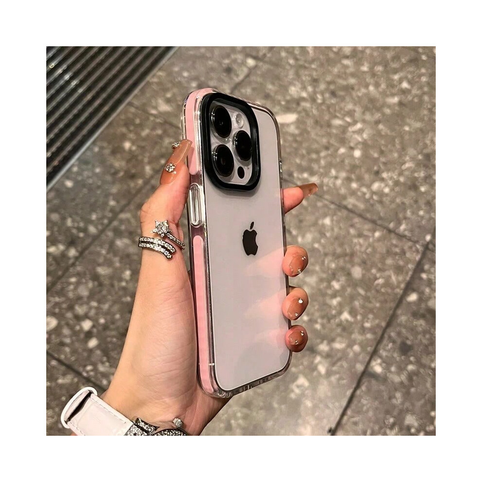(Transparent Pink, For iPhone 11Pro Max) Luxury Transparent Case For iPhone 15 14 13 12 11 Pro Max 7 8 Plus X Xs Max XR Shockproof Clear Soft TPU Cove-image-OPC-PHKGVRX-NEW