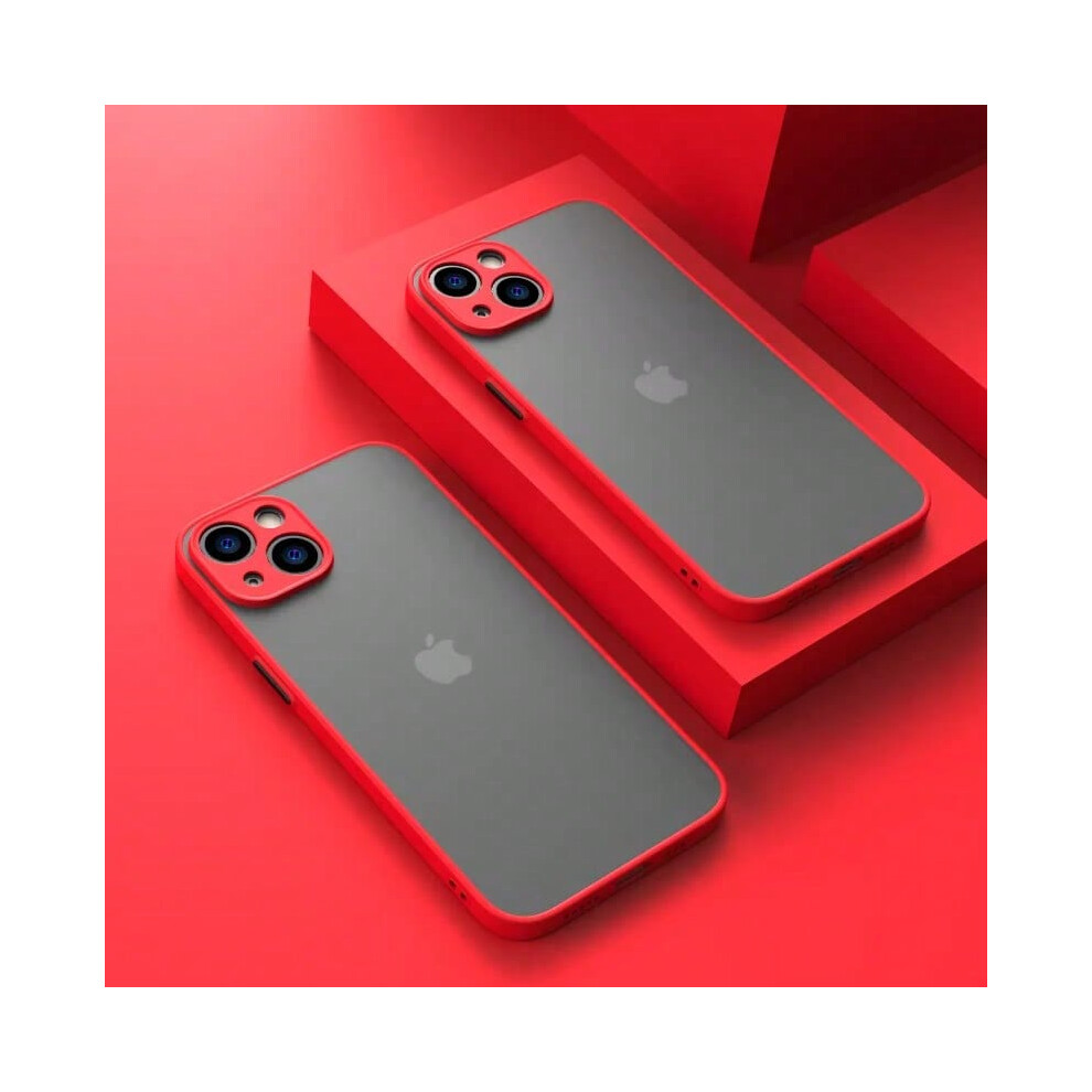 (Red, For iphone 8) New Armor Bumper Shockproof Phone Case For iPhone 15 11 12 13 Mini 14 Pro XR X Xs Max 7 8 Plus SE 2020 Silicone Hard Cover Capa-image-OPC-PHKGZMM-NEW