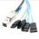 Καλώδιο σκληρού δίσκου Mini SAS HD SFF-8644 σε 4 x SATA 7Pin για διακομιστή 12Gbps 3