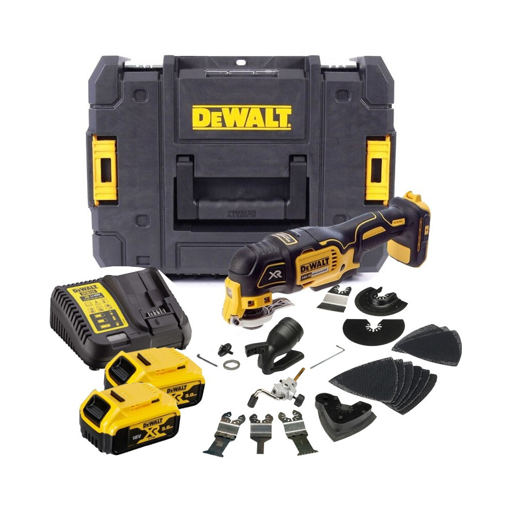 Dewalt DCS355P2 18v XR Brushless Oscillating Multi Tool + 35 Accessory 2x 5.0AH