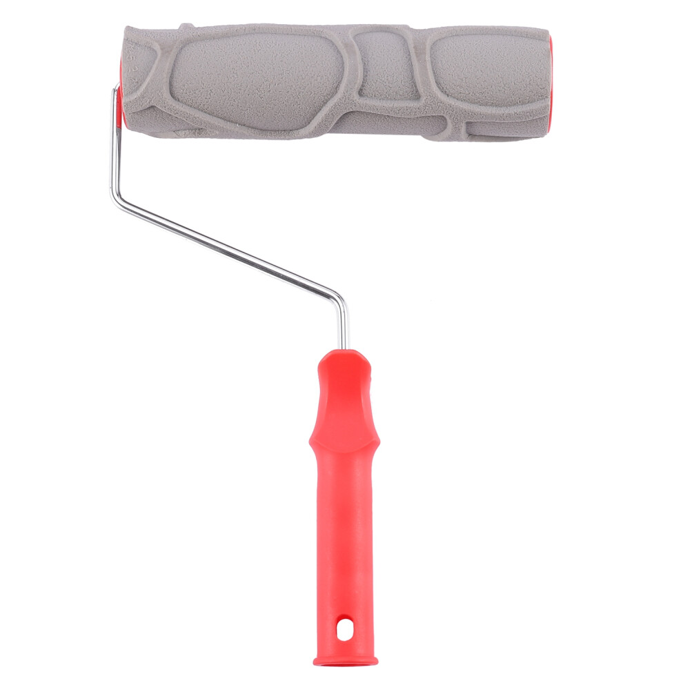 Stone Texture Rubber Embossed Paint Roller Brush Hand Diy Wall Tool 4852331057798