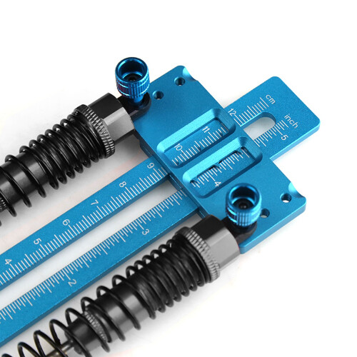 Metal Ruler Shock Synchronizer RC Car Tool,Blue 2