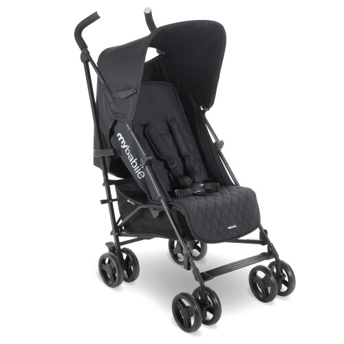 My Babiie My Babiie MB01 Lightweight Stroller - Quilted Black 1