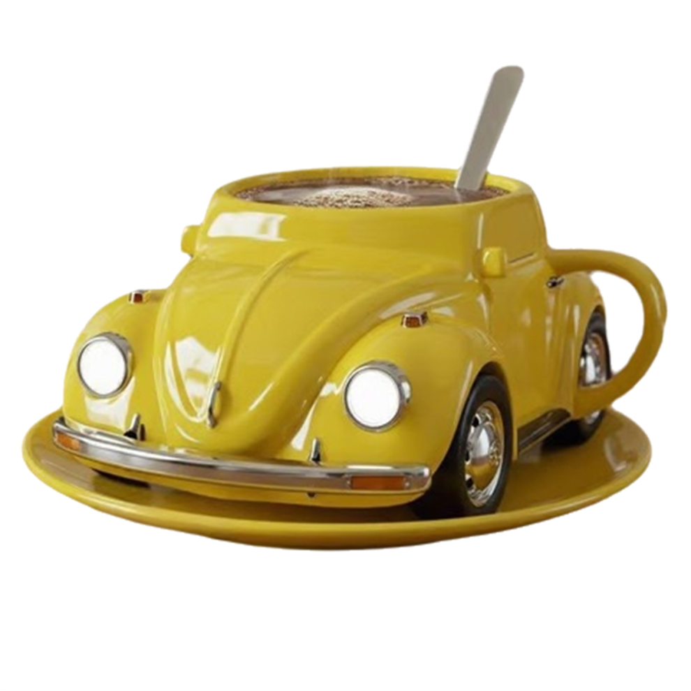 Taza De Café Con Forma Resistente Al Calor, Divertida, Amarilla-image