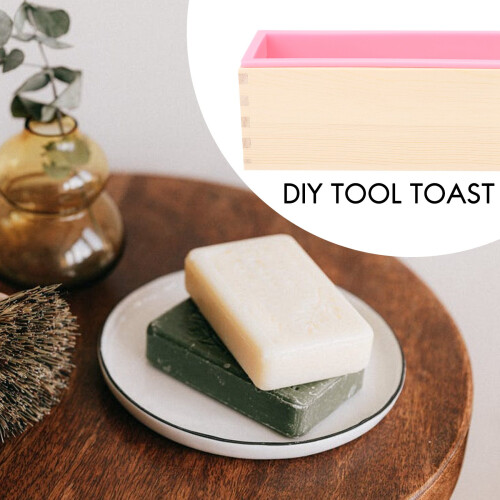 1200 γρ. Ξύλινο κουτί καλουπιού σαπουνιού Diy με επένδυση σιλικόνης ορθογώνιο 1