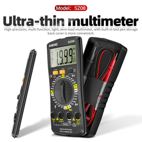 SZ08 Auto Voltmeter AC DC Resistance Handheld Testers (musta) 1