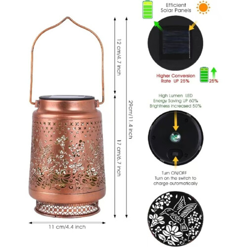 Solar Lights Waterproof - Outdoor Hanging Lanterns Butterfly 1