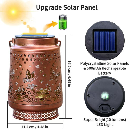 Solar Lights Waterproof - Outdoor Hanging Lanterns Butterfly 2