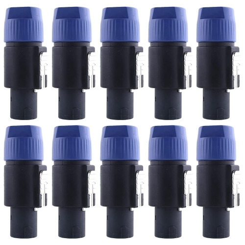 10 Pieces NL4FC Speaker Cables Head Speakon Cable Connector