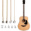 4 peças de cordas de latão com núcleo de aço carbono para baixo acústico 4