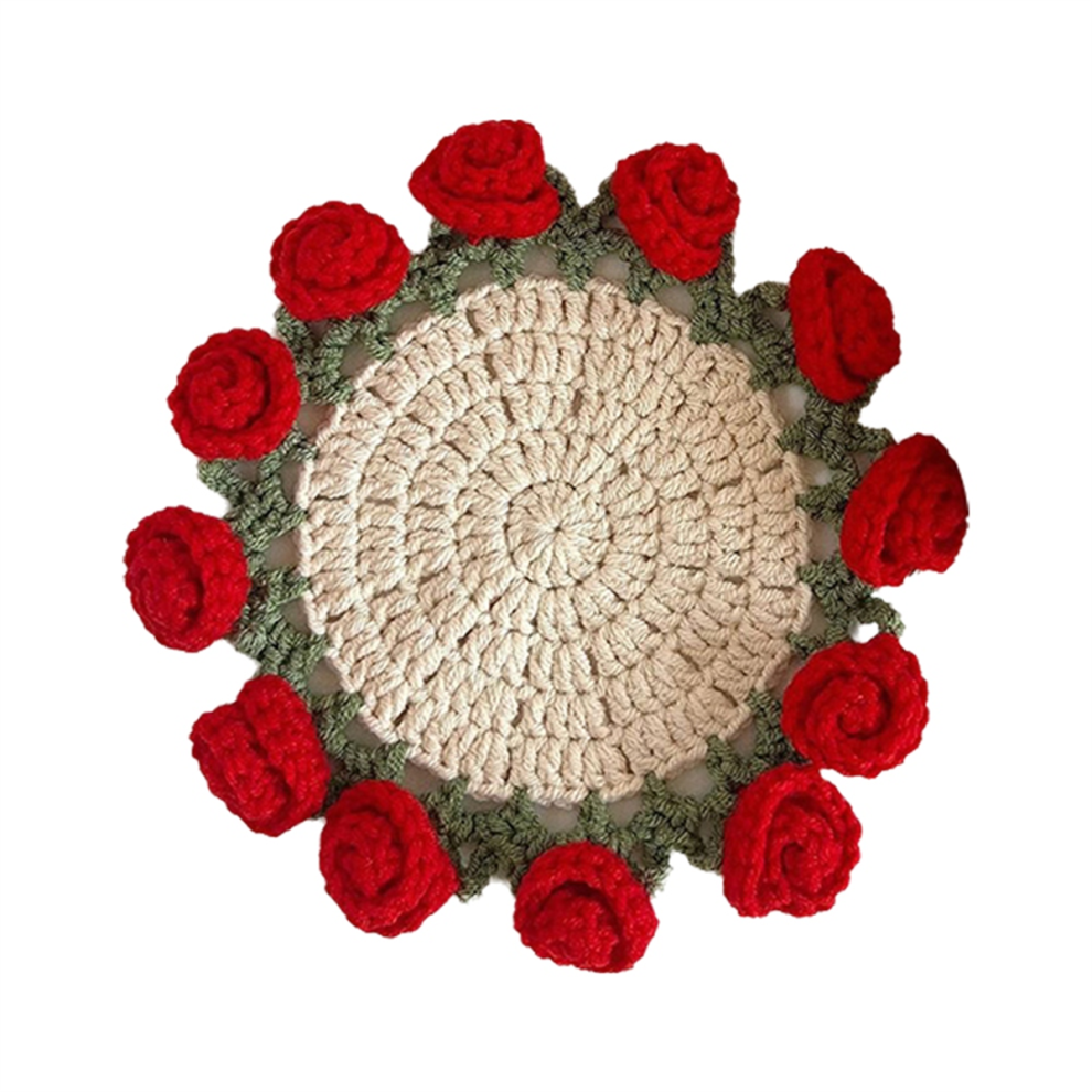 Dessous de verre à fleurs pour tasses à café, à thé, de bureau, B