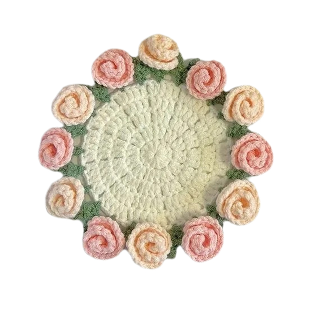 Dessous de verre à fleurs pour tasses à café, à thé, de bureau, A
