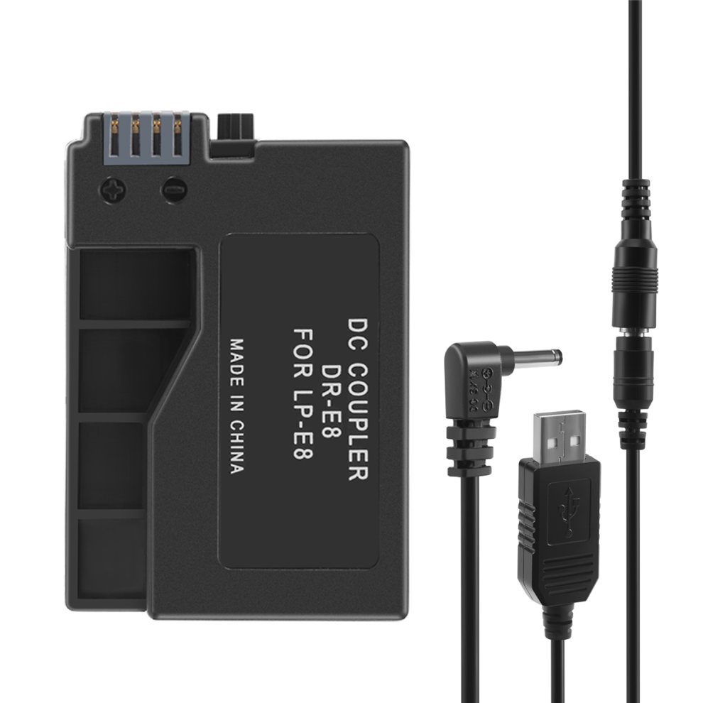 -Batterie factice E8 pour appareils photo reflex numériques 550D 600D 650D 700D