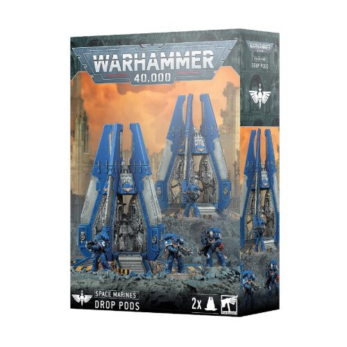 Warhammer Warhammer 40,000 Space Marines Drop Pods Model Kit - Tabletop Miniatures Wargame