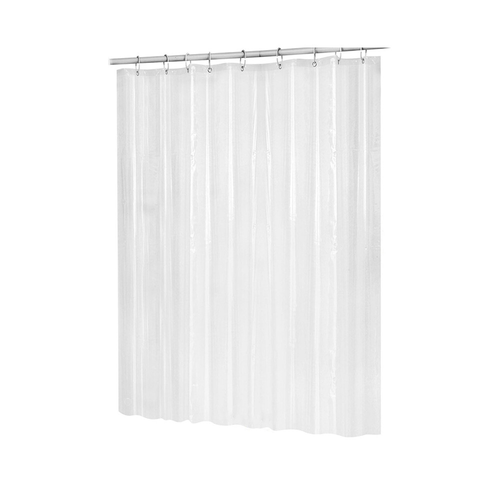 Markenlos 180X180cm Peva Waterproof Shower Curtain Transparent White With Hooks