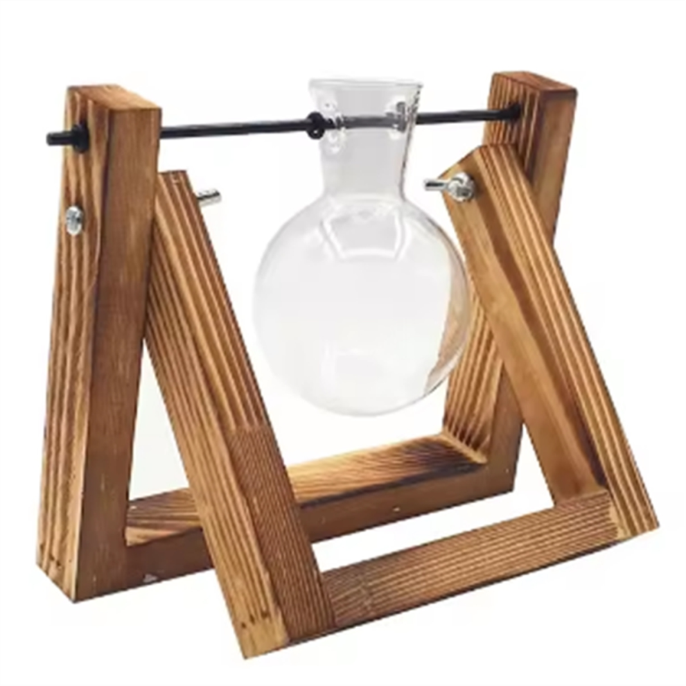 Ensemble de vases de table à cadre en bois pour terrarium