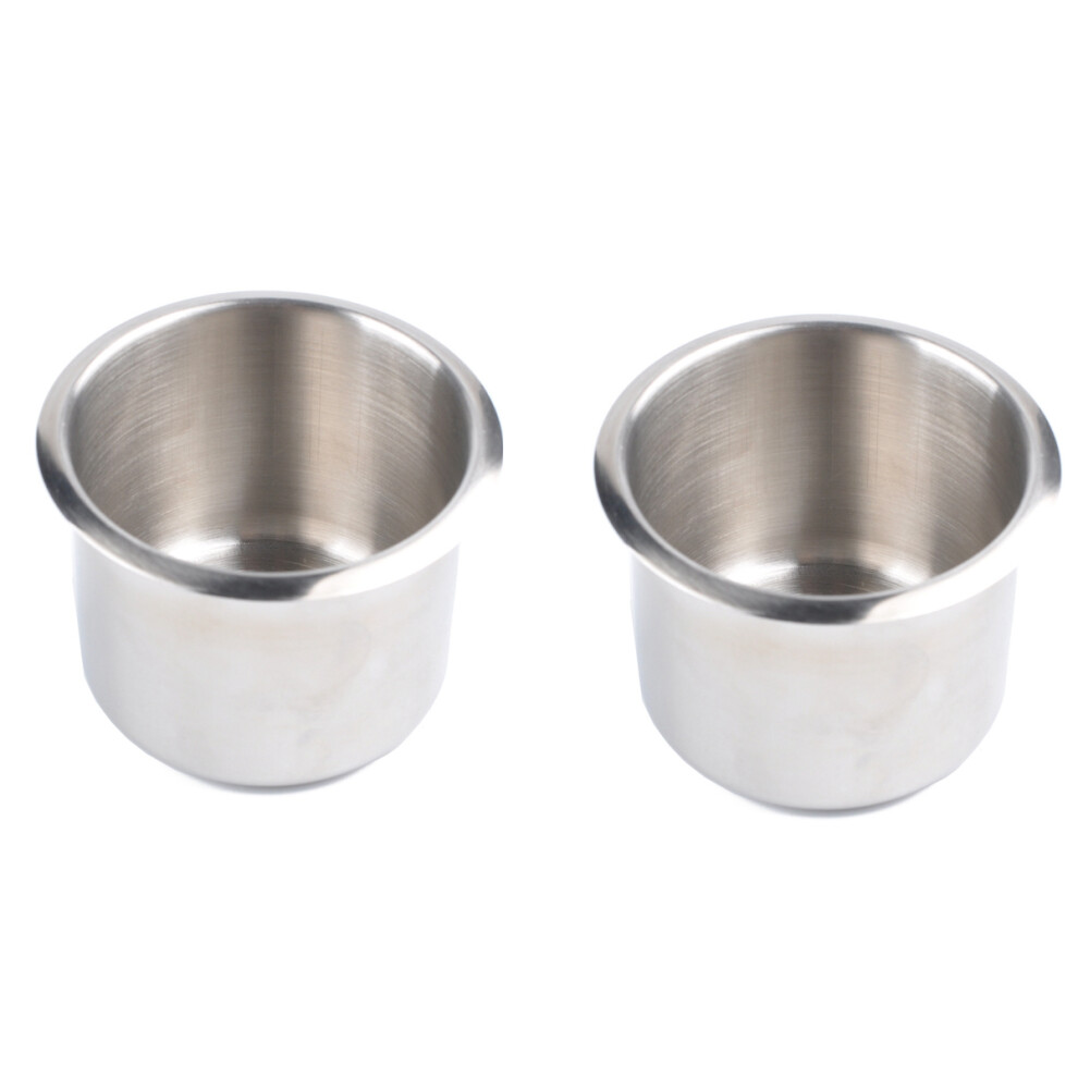 Lot de 2 porte-gobelets en acier inoxydable pour bateau, yacht, camping-car