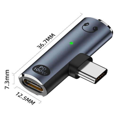 USB C to Audio Jack Adapter with 100W Fast Charging,A 2