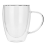 Caneca de vidro com parede dupla transparente para café, leite e água 350ml 1
