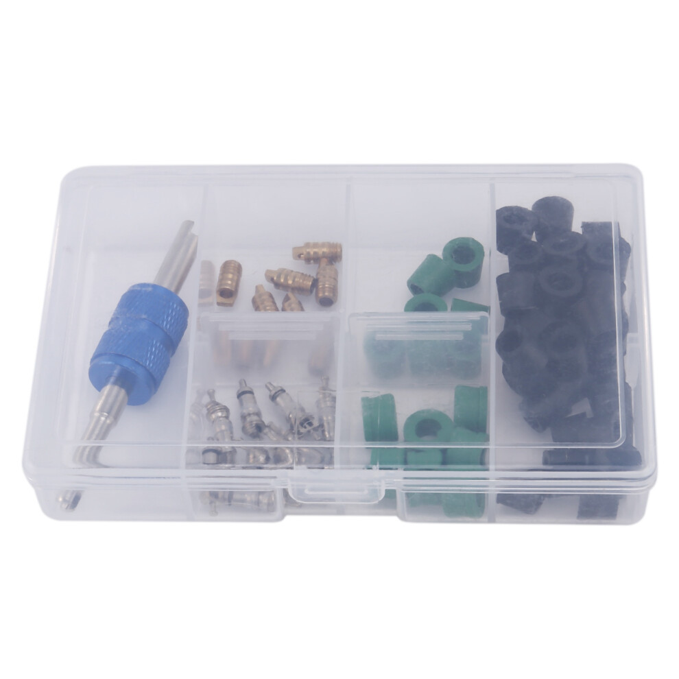 71Pcs A/C Valve Core R12 / R134a Ac Master Valve Core Repair Kit White 4852331060620