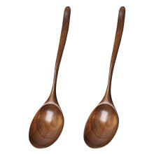 Vintage Chinese handgemaakte houten soeplepel (2 stuks), voor het diner