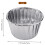 50Pcs Aluminum Foil Cupcake Cups Disposable Baking Cups-Silver 5
