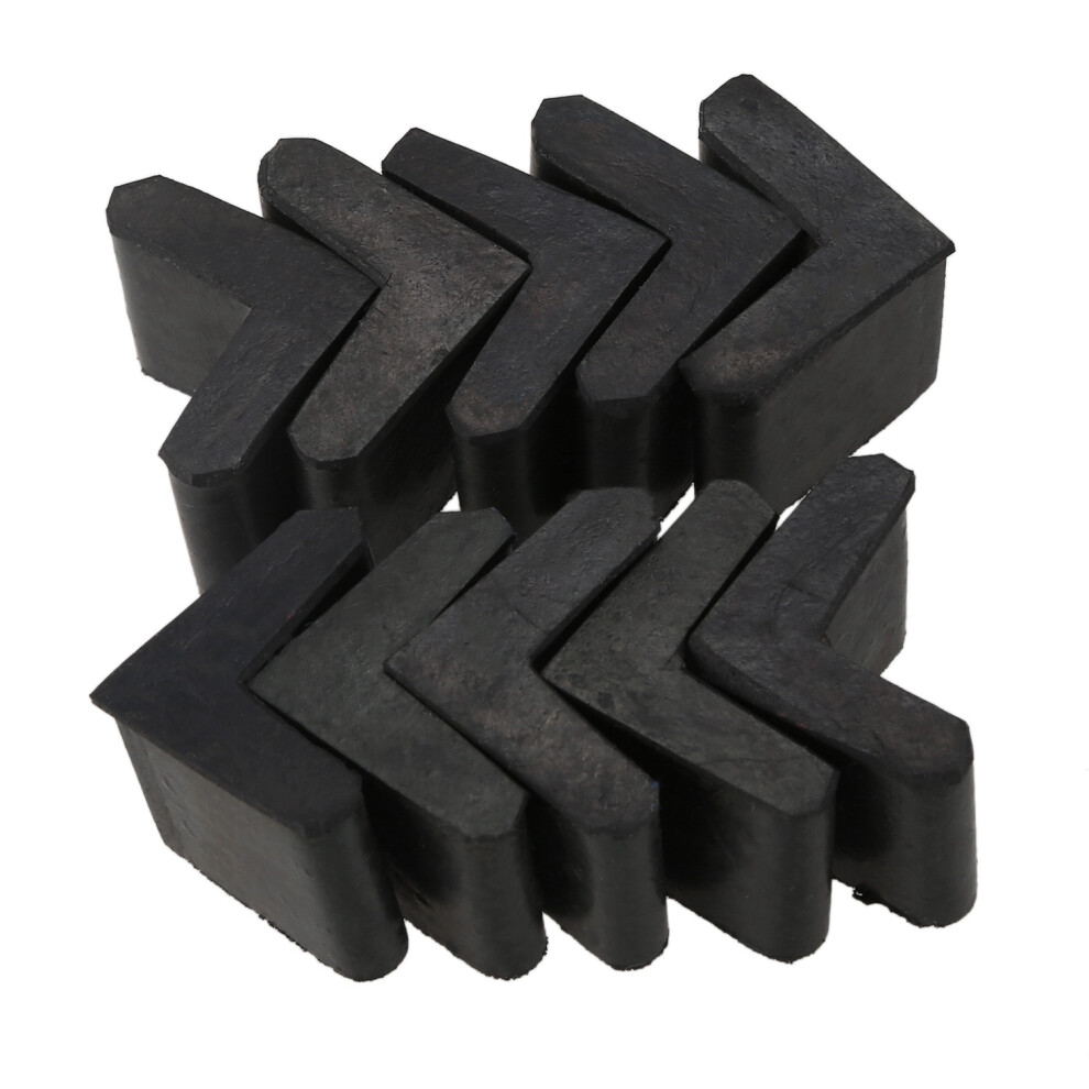 Rubber L Shaped Angle Iron Foot Pads Covers 10 Pcs Black-image-OPC-PHKJHWX-NEW