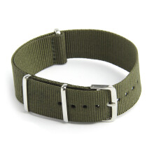 Uhrenarmband Nylon Canvas Herren Farbe: Grün Breite:18mm