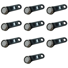 10 τεμάχια DS1990A-F5 TM Κάρτα iButton Tag με επιτοίχια τοποθέτηση σε μαύρο χρώμα