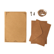12 peças de papel kraft para escrever, papel de carta, papelaria, número 3
