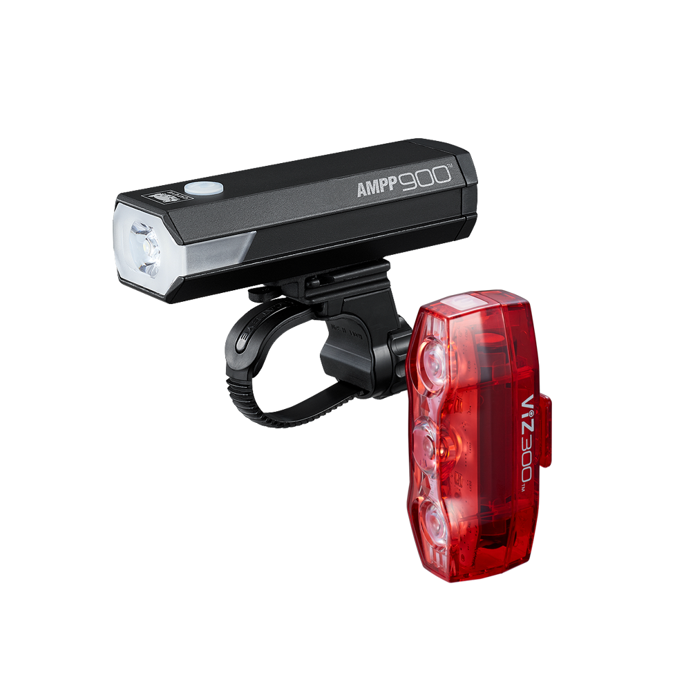 Cateye Ampp900 Front Bike 900 Lumen Usb-C Rechargeable Head With Wide Beam Light