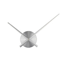 (As show, One size) Wall clock, Silver, 31.5 cm l x 23.5 cm x 2 cm h(1pc)