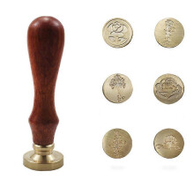 (As show, One size) Vintage Retro Classical Wax Sealing Stamp Arts Crafts Romantic Symbol Wax Seal Stamp Metal Stamp Fancy Greetings for Wedding Invitation Letter (6pcs-M