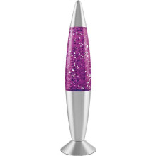 (As show, One size) Retro Lava Lamp | 16 Inches Tall | Purple Glitter Design | 20W | Aluminium Base | Mains Operated1pc