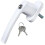 (As show, One size) Universal Window Handle Inline Locking Double Glazing White1pc 1