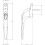 (As show, One size) Universal Window Handle Inline Locking Double Glazing White1pc 2