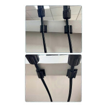 (As show, One size) 100PCS Solar Photovoltaic Panel Wire Clips Intersect PV Cable Clamp for Solar Frame Bracket Black