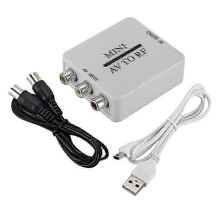 (As show, One size) RCA / A / V Composite Video Cable to RF / Coaxial / Coaxial Converter HDMI-Compatible Modulator TV