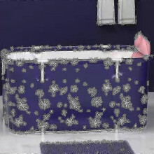 (As show, One size) Rectangular Folding Bath Tub Adult Bath Tub "s Bath Tub(120cm Ry ,) #calu