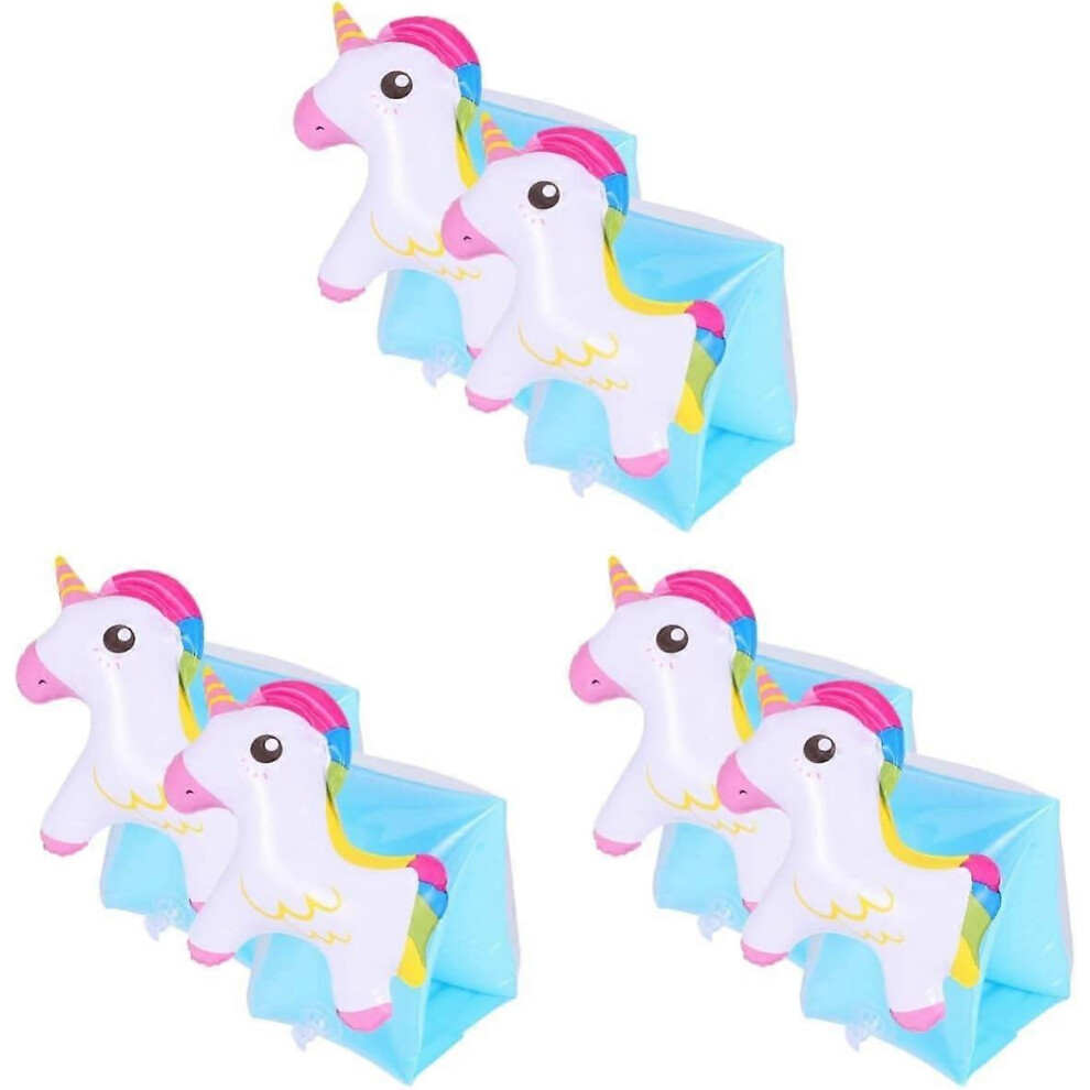 (As Show, One Size) 3Pairs Inflatable Bands Arm Swim Of Buoyancy Lovely Accessories Flamingo Sleeves Pvc Durable Unicorn Float And Floater Cartoon Swi 4632026616512