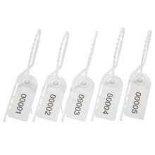 (As show, One size) 100 Numbered Plastic Security Seals Tamper Proof Tags Pull Ties Secure Anti Tamper Seals Self-Locking,White